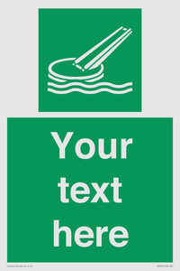 Custom sign safe condition Marine evacuation slide